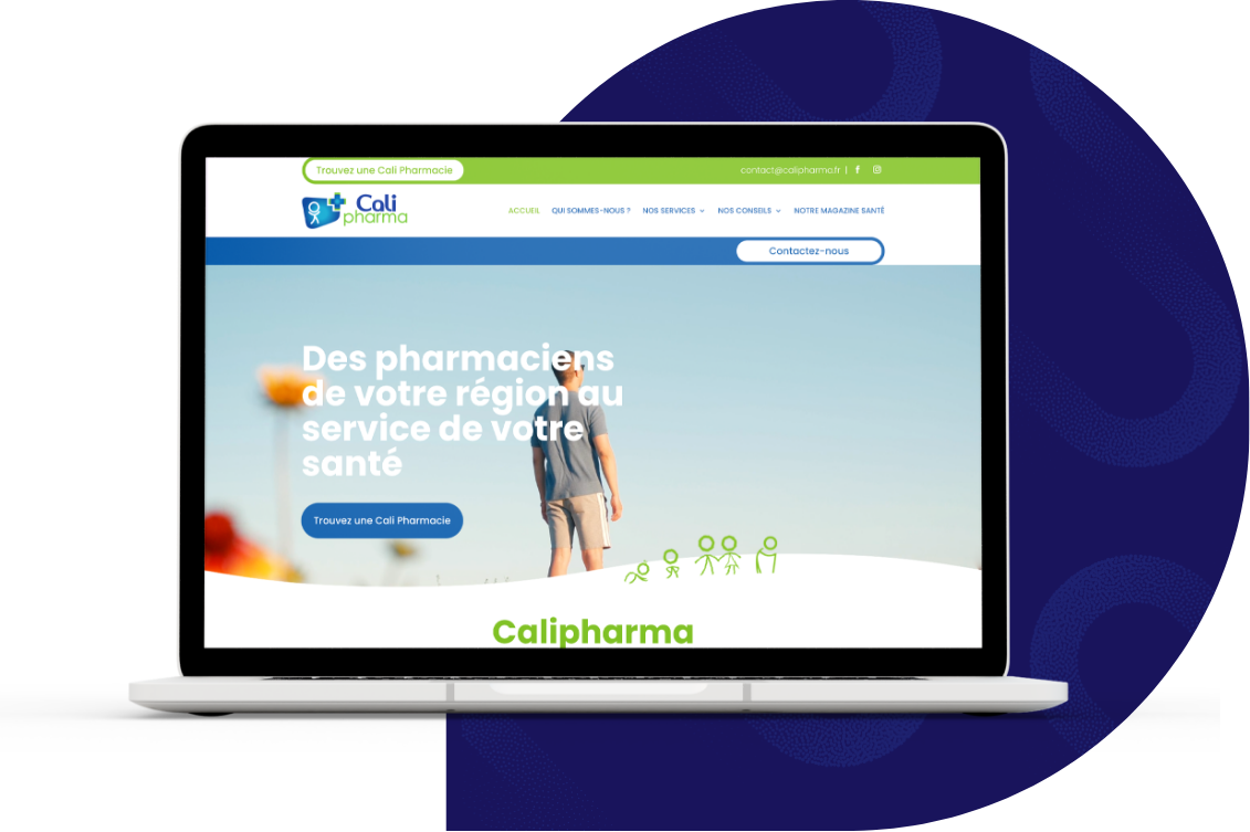 Groupement Calipharma Création sites internet pour groupements
